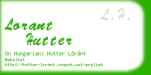 lorant hutter business card